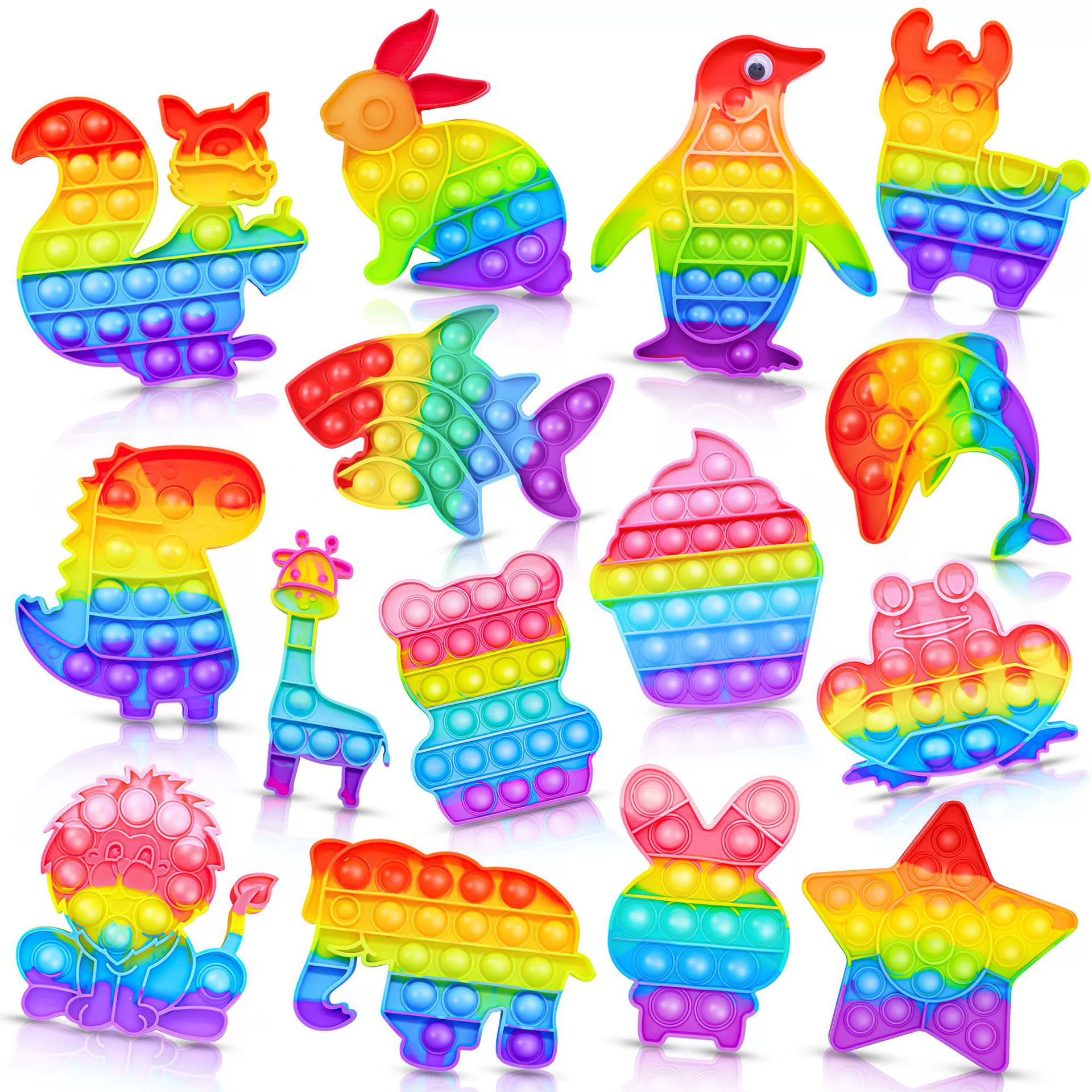 Радуга грызунов Пионер декомпрессии Силиконовая игрушка Макарон цвет грызунов Пионер Пузырьковая игрушка