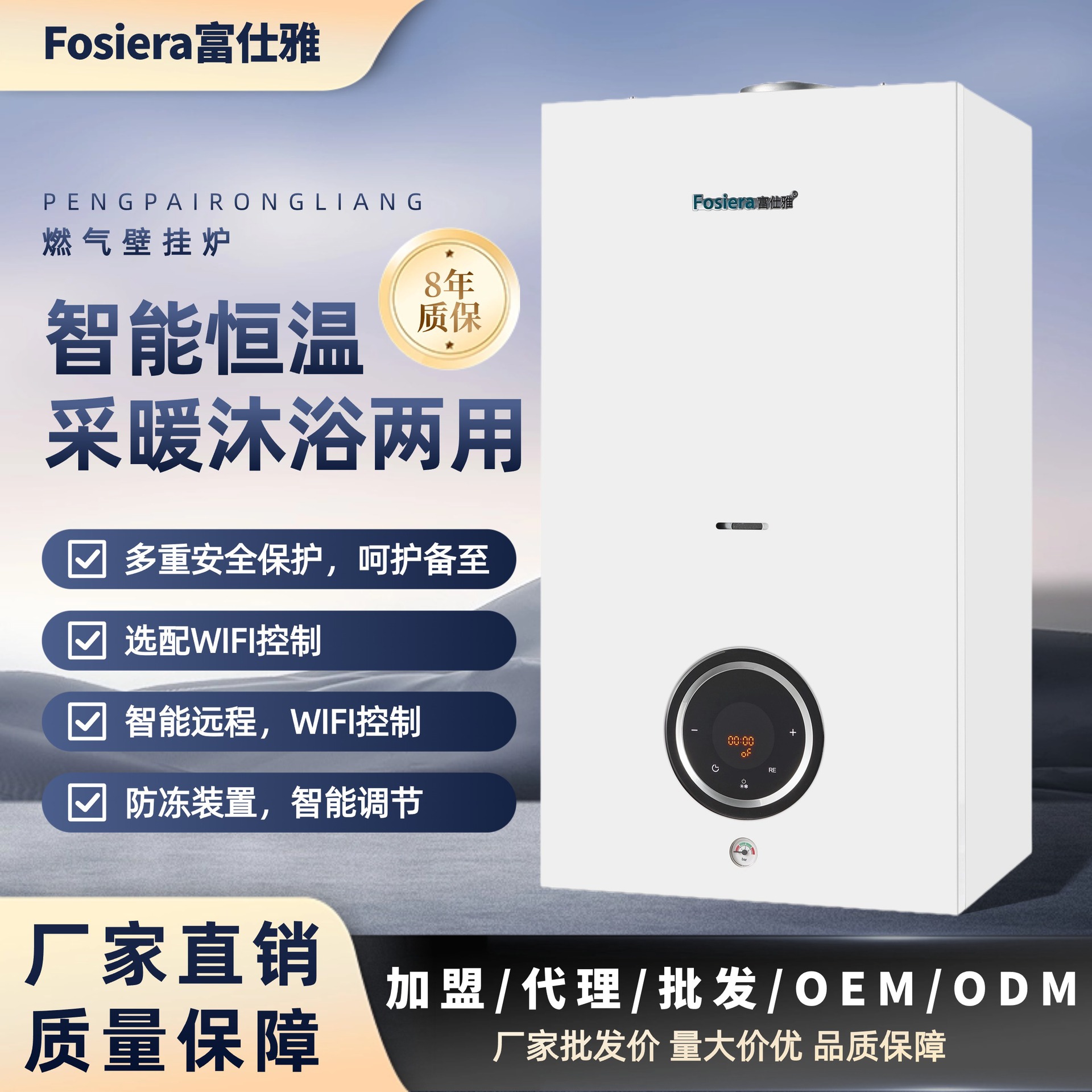 源头直供燃气壁挂炉节能省气家用采暖热水两用炉商用省气取暖炉