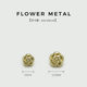 Three-dimensional rose flower shape metal button delicate clothes top button sweater cardigan coat shirt button