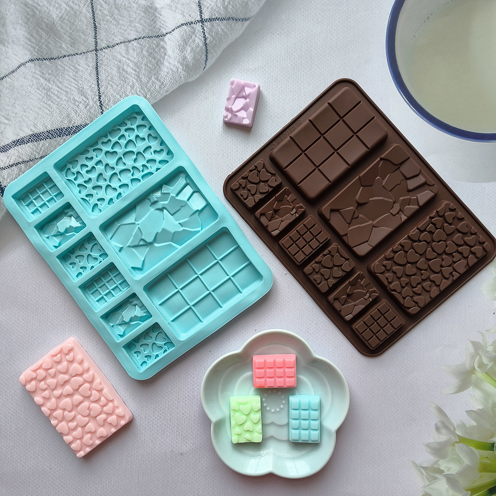 Tamaño de piezas de amor 171 molde de chocolate molde de silicona DIY pequeño amor molde de pastel de waffle