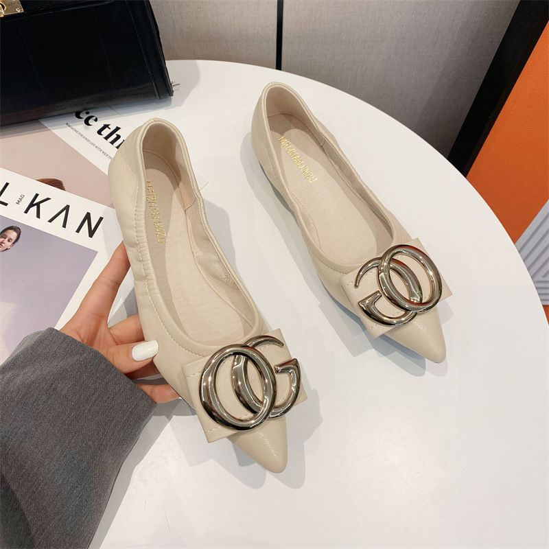 Elegant Pointed-toe Flat Shoes For Women Comfortable Soft-sole Pump_voghion.com