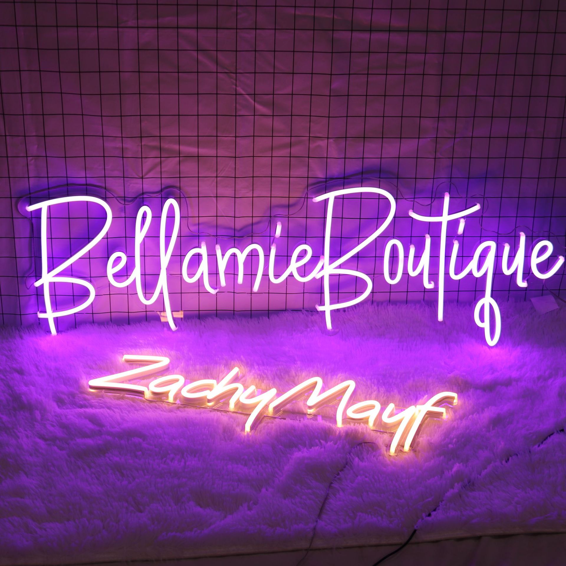 (2개) 국경 간 아마존 네온 DIY 생일 파티 LED 네온 투명 아크릴 네온 빛나는 캐릭터