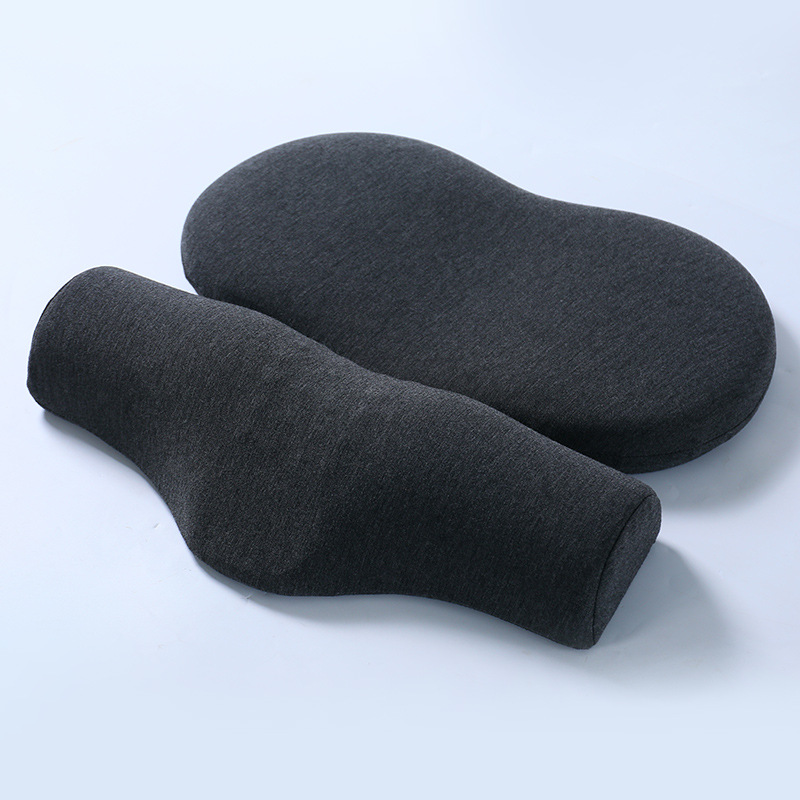 Tianzhu 면 짙은 회색 견인 베개(세트)