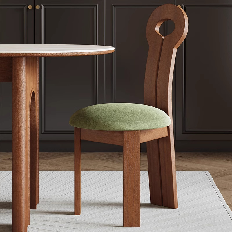 Danvance estilo retrógrado francés silla de estilo antiguo silla de madera sólida silla de madera cerámica silla de comedor silla de diseño