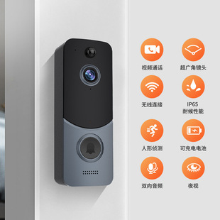 Визуальная камера дверного звонка HD Visual Night Vision Wi -Fi Низкое потребление мощности Домашнее распознавание гуманоид