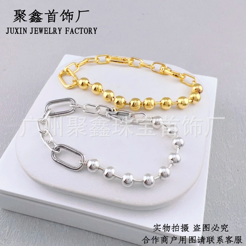 Panjiadora S925 sterling silver bracelet New ME series bead link jewelry bead bracelet elegant all-match bracelet for women