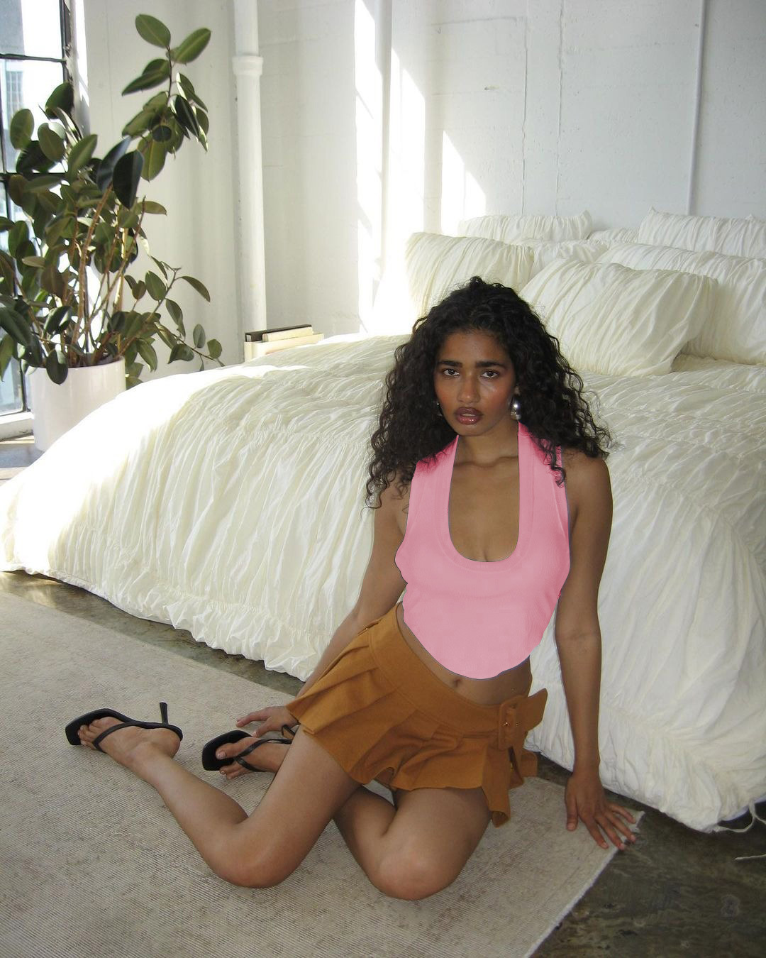 Women's Slim Crop Top Sexy Hot Girl Summer New Arrivals Casual Sleeveless Top for Women_ecoleips.com
