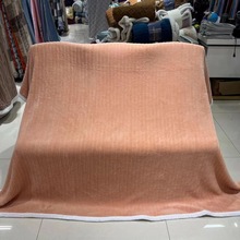 法蘭絨毛毯被套雙層休閑毯純色蓋毯披肩毯子批發 外貿跨境