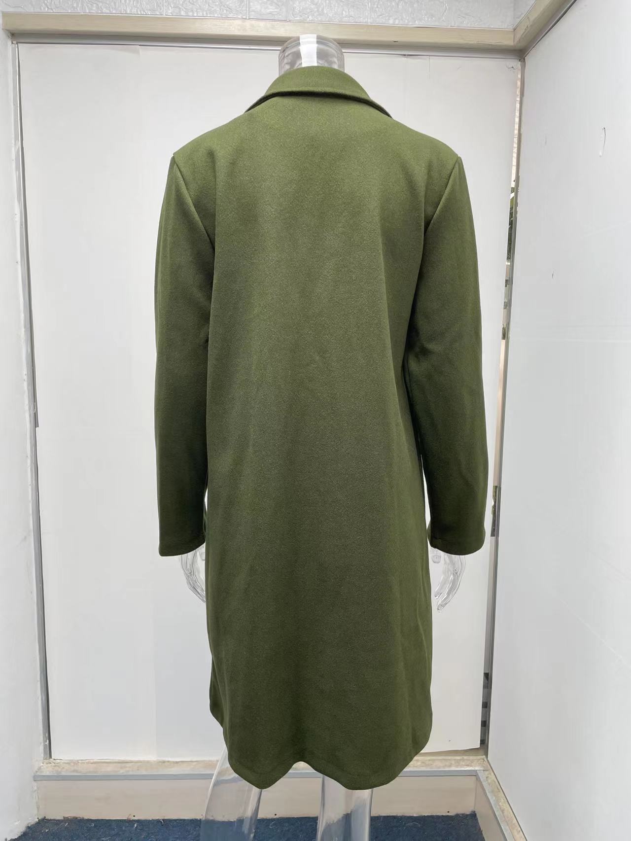 Title 13, Mid-length coat with solid lapels. Classic styl...