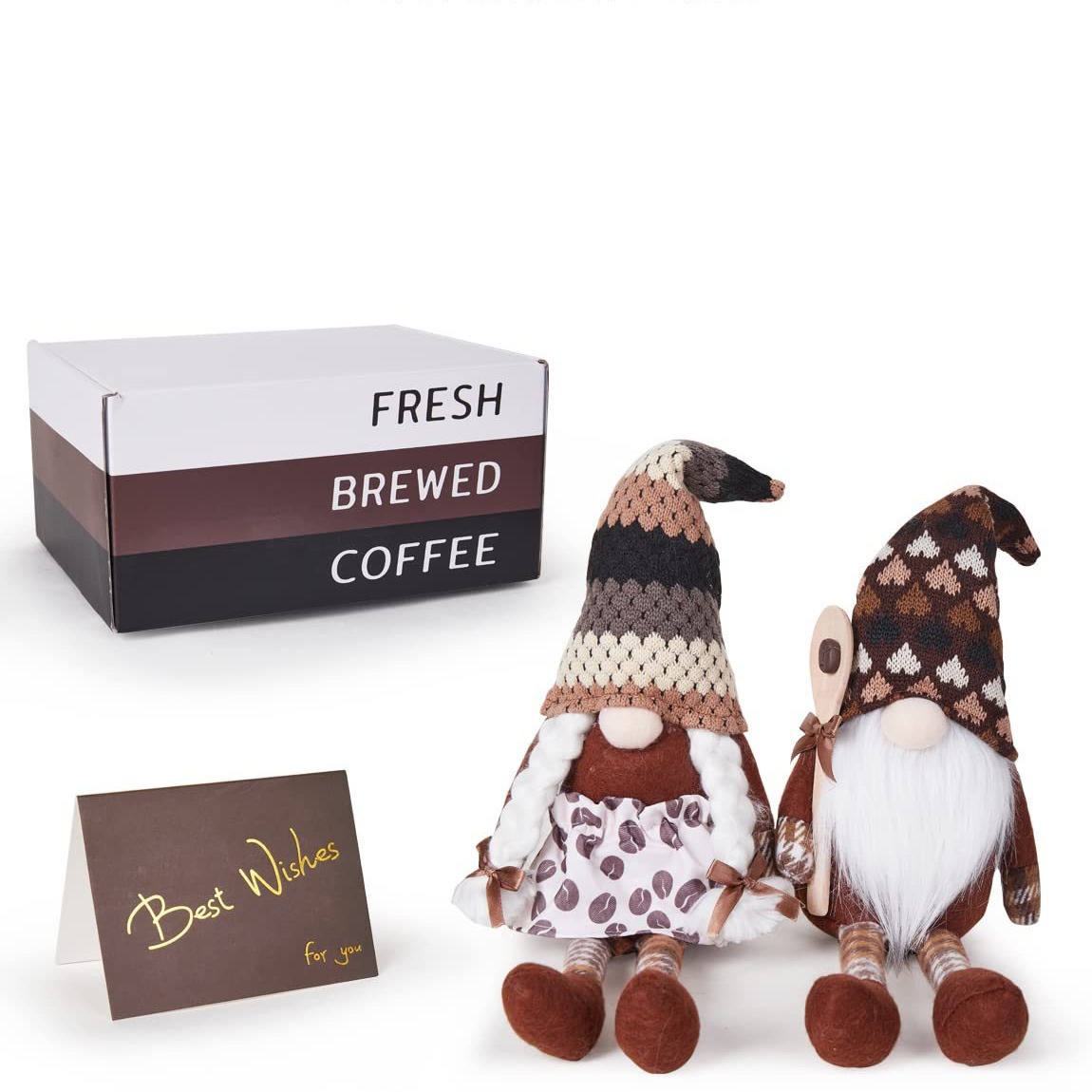 2023 nuevo festival de café transfronterizo muñeca sin rostro colgando café molido a mano decoración navideña decoración diaria del hogar