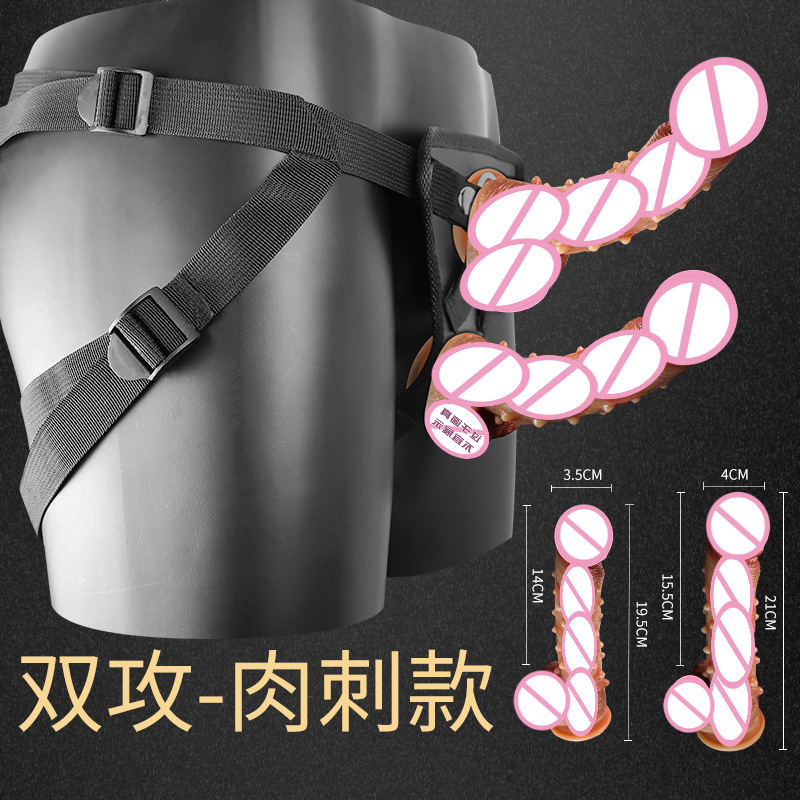 Wearable Silicone Dildo with Lace Harness Pants for Adult Couples — detail image 8