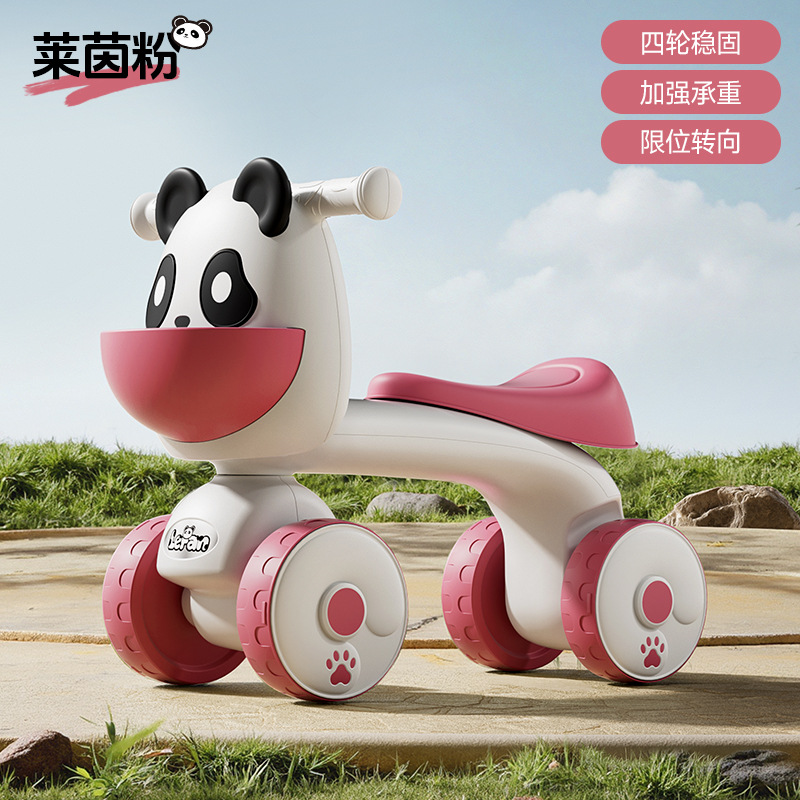 Nuevo panda coche de equilibrio para niños 1 - 3 años de edad bebé deslizante cuatro ruedas sin pedal caminante regalo de aniversario