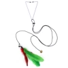Green Feather Triangle Hook