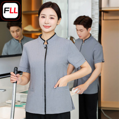 Cleaning uniform short-sleeved women's hotel room service uniform property home care mall PA cleaner workwear summer