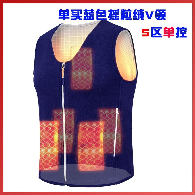 5 존 블루 플리스 V 넥