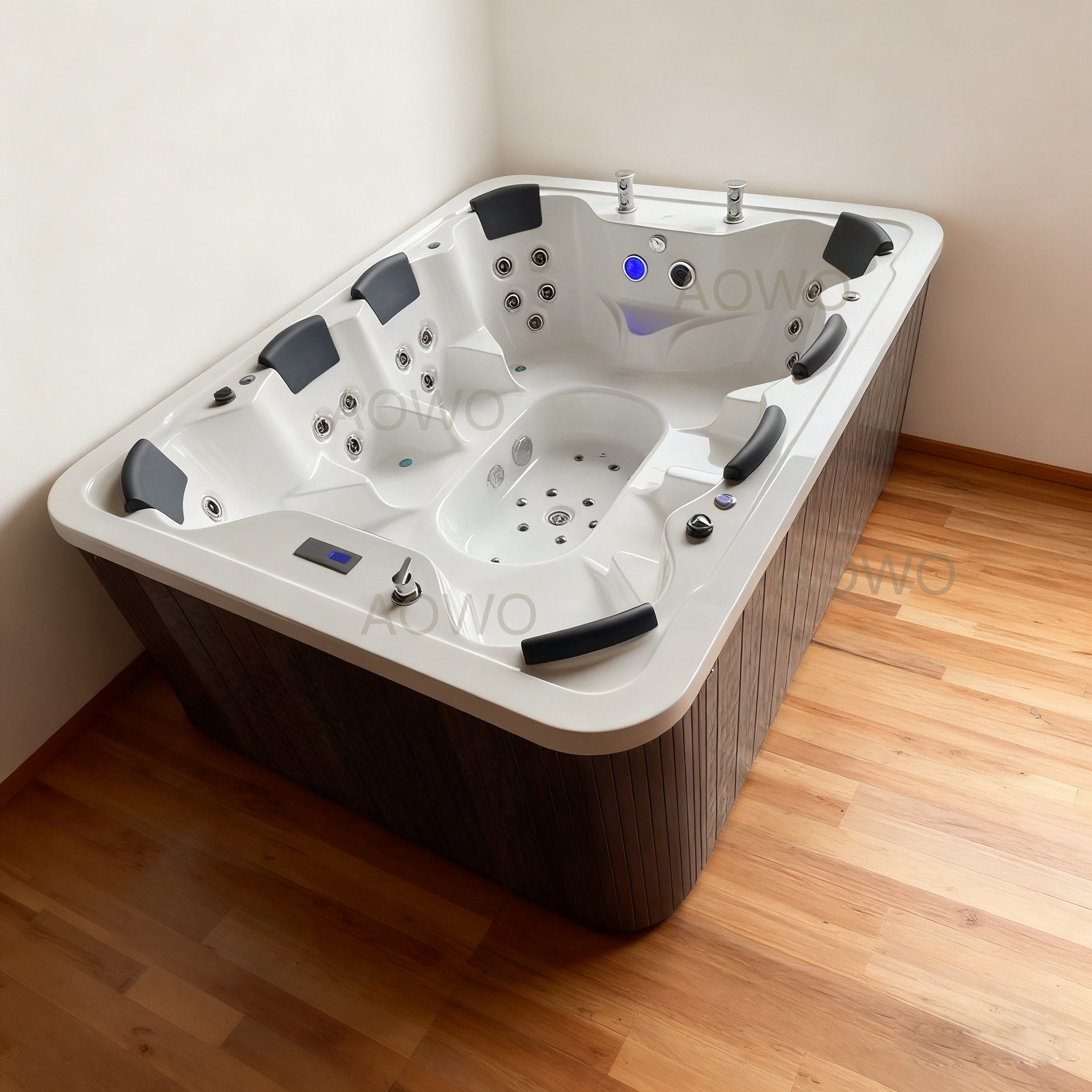 bañera termostática de masaje al aire libre piscina de olas acrílico SPA certificación de jacuzzi 8 personas