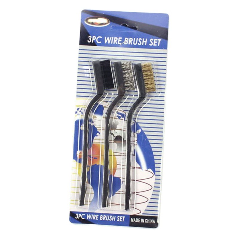 Набор из 7inch щеток для чистки печей, промышленных щеток для удаления ржавчины и краски, 3 шт. с пластиковыми ручками