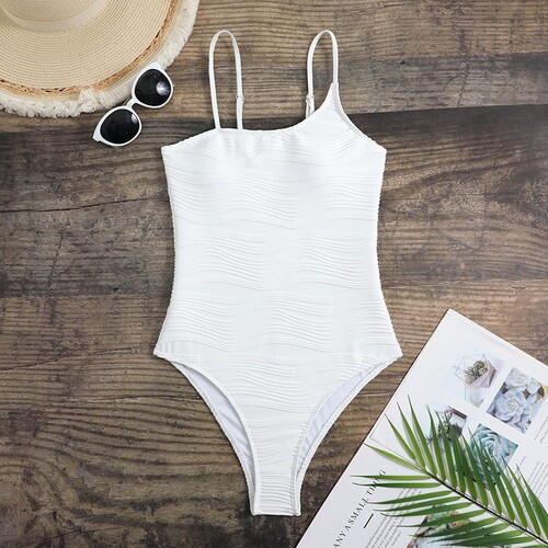  European and American Sexy Conservative New Special Fabric One-piece Swimsuit Bathing Suit Bikini Cross-border Amazon