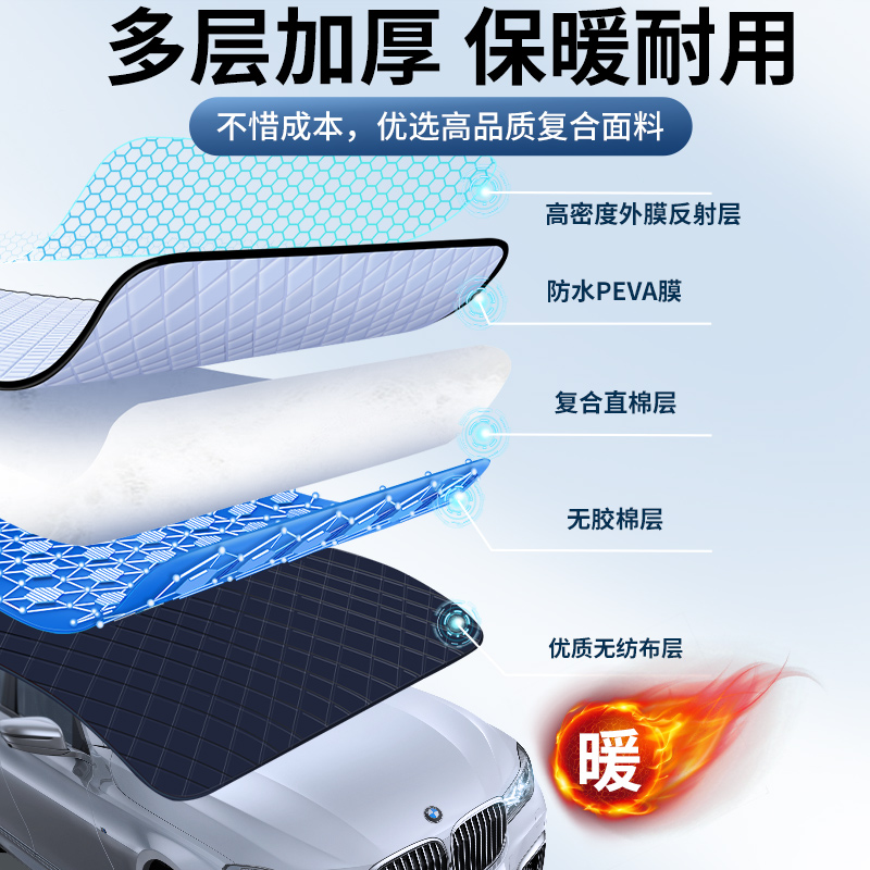 자동차 눈 방패 앞 유리 안티 서리 눈 커버 겨울 부동액 커버 자동차 커버 겨울 앞 유리 두껍게