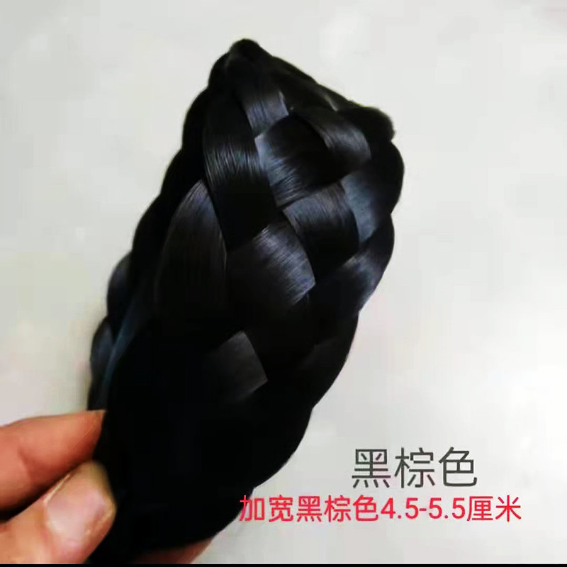 C25五股假髮發箍黑棕色