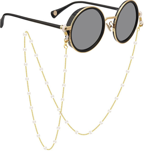 Amazon cross-border new products, versatile trendy chains for literary and artistic youth, non-slip chains, handmade pearl glasses chains