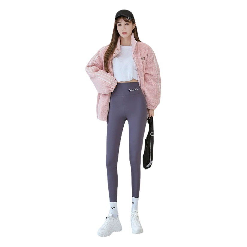 Плюс размер акулы брюки плюшевая толстая женщина носит осеннюю зиму