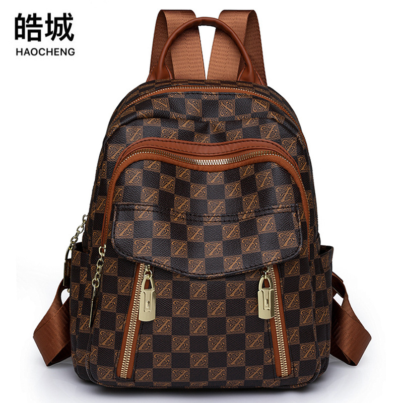 2023 invierno nuevo estilo casual señoras cuero suave mochila moda salvaje urbano viaje mochila mochila escolar marea