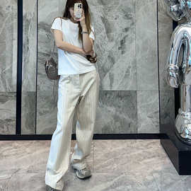 2026秋冬款毒家版本原标DI家字母刺绣LOGO条纹牛仔裤长裤男女