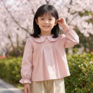 春季新款女童长袖衬衫女宝宝韩版休闲时尚衬衣儿童洋气上衣童装潮
