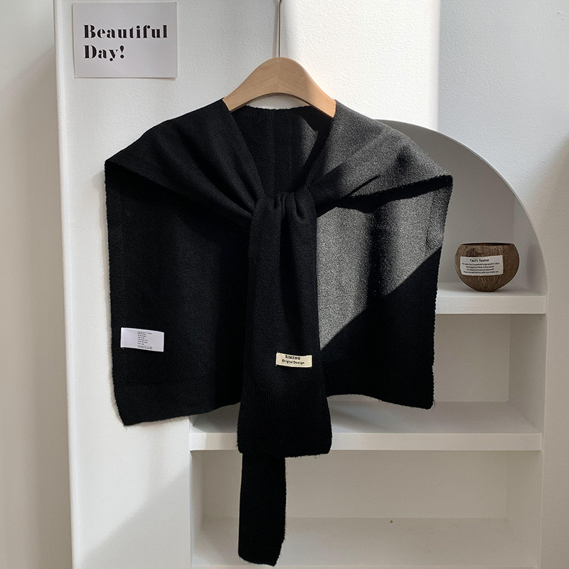 Challas de otoño de moda 2025 nuevo challas de punto de alta sensación de color sólido challas al por mayor