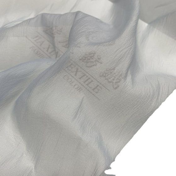 Silk Wrinkled Organza Fabric Polyester Wrinkled Glimmer Hanfu Antique Dress Shirt Clothing Fashion Fabric Thin