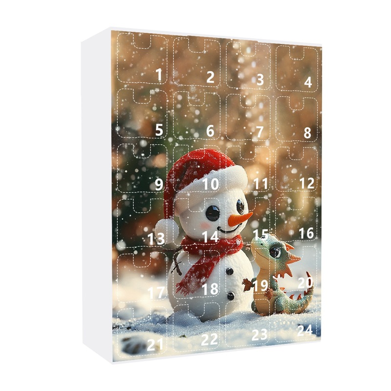 クリスマスが来たカウントダウンブラインドボックスかわいい雪だるまアクリルペンダントクリスマスカレンダーブラインドボックス|undefined