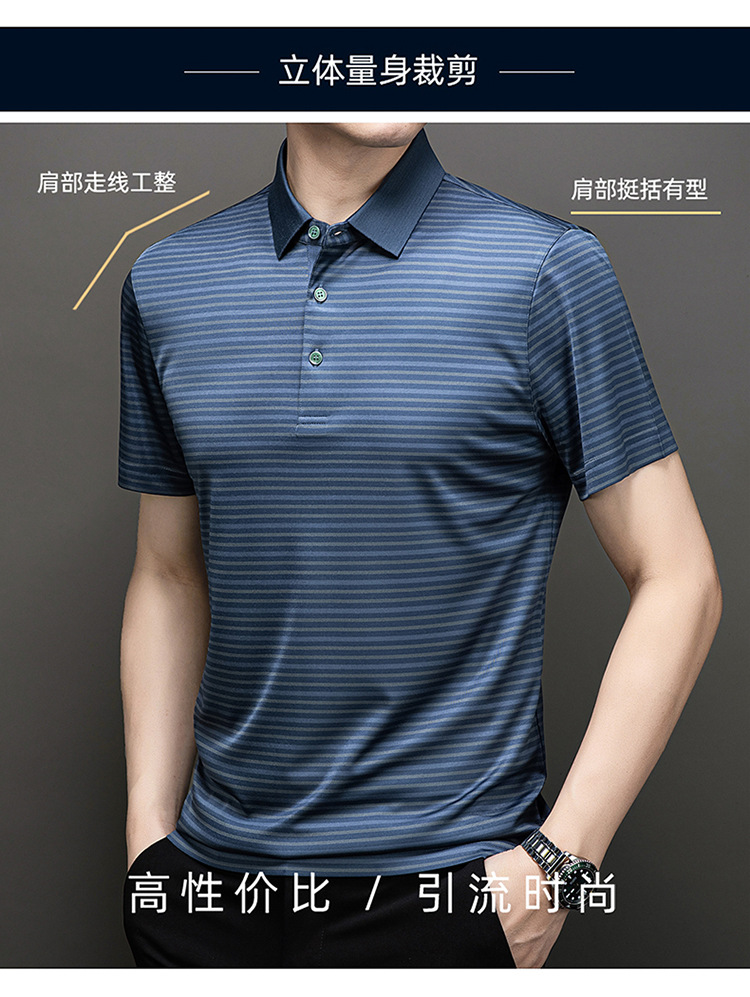 C6195 2100K ÁO THUN NAM YUPTYLO NGẮN TAY TRUNG NIÊN KÍN CỔ THỜI TRANG NAM LỤA TƠ TẰM G05 SẢN PHẨM MỚI