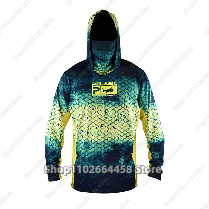 PELAGIC Fishing Clothing Luya Sun Protection Clothing Outdoor Long Sleeve Mask Hoodie Quick-drying Breathable Shirt Jacket for Men PELAGIC Fishing Clothing Luya Sun Protection Clothing Outdoor Long Sleeve Mask Hoodie Quick-drying Breathable Shirt Jacket for Men
