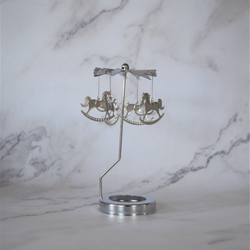 Profesional INS Amazon fabricante romántica aromaterapia vela de vidrio cubierta inteligente giratoria de acero inoxidable candelabro linterna