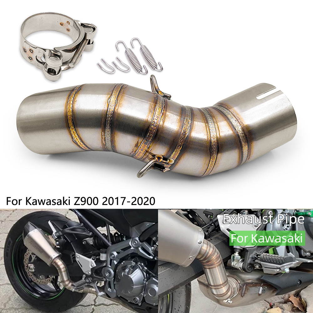 Suitable for Kawasaki Z900 2017-2020 motorcycle modified exhaust pipe stainless steel middle section transfer exhaust