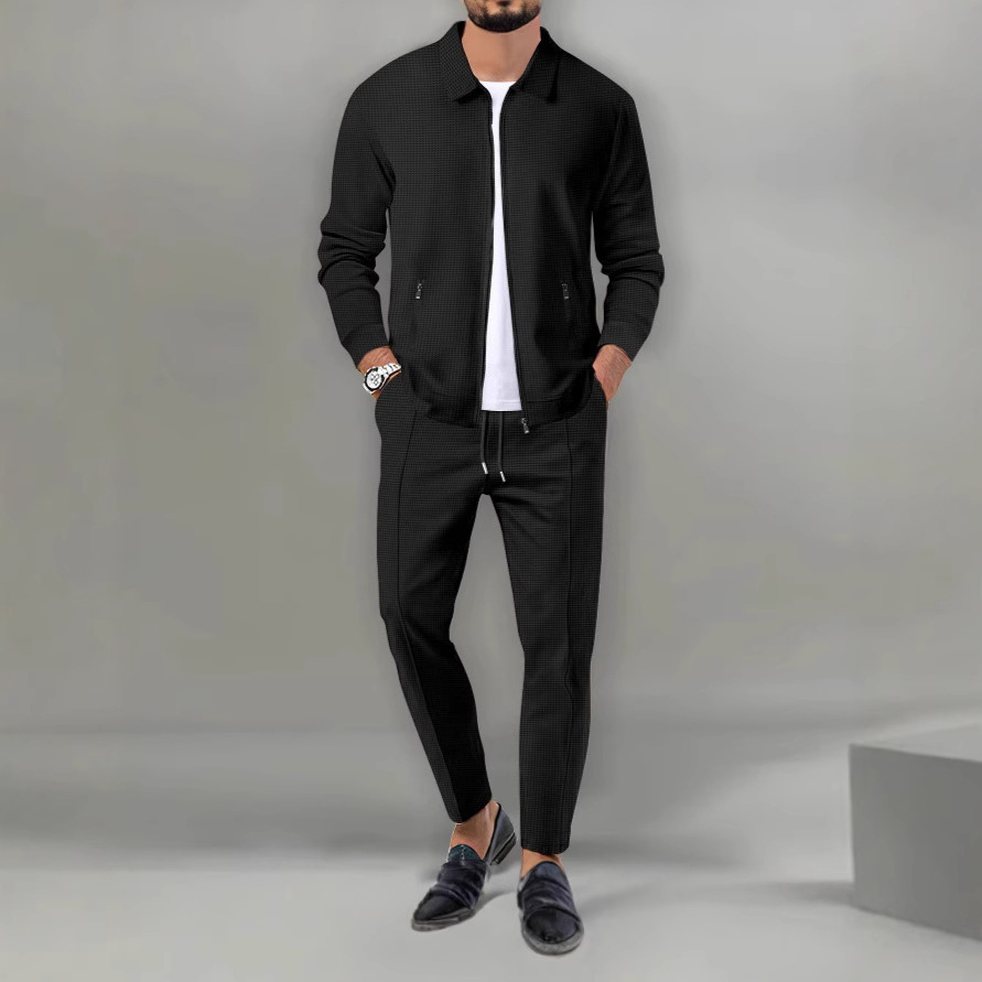 TK跨境新款男士长袖舒适运动青春流行男式休闲套装休闲运动套装