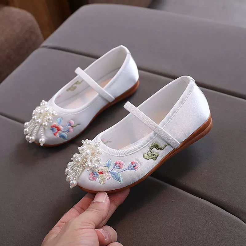 Hanfu обувь для девочек вышитая обувь для детей
