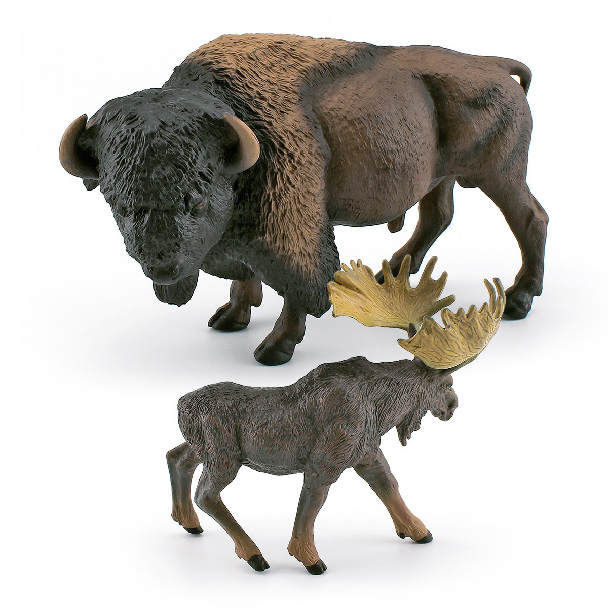 Simulación cognitiva infantil Americana corrida de toros Big Horn ciervos bosque animal modelo decoración hecha a mano decoración de escritorio Amazon
