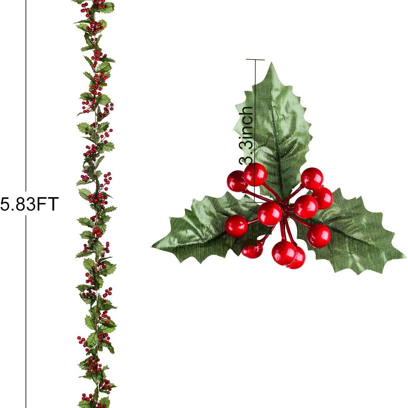 Ratán artificial Navidad ratán pared colgante casa patio decoración baya roja ratán suave Navidad atmósfera diseño