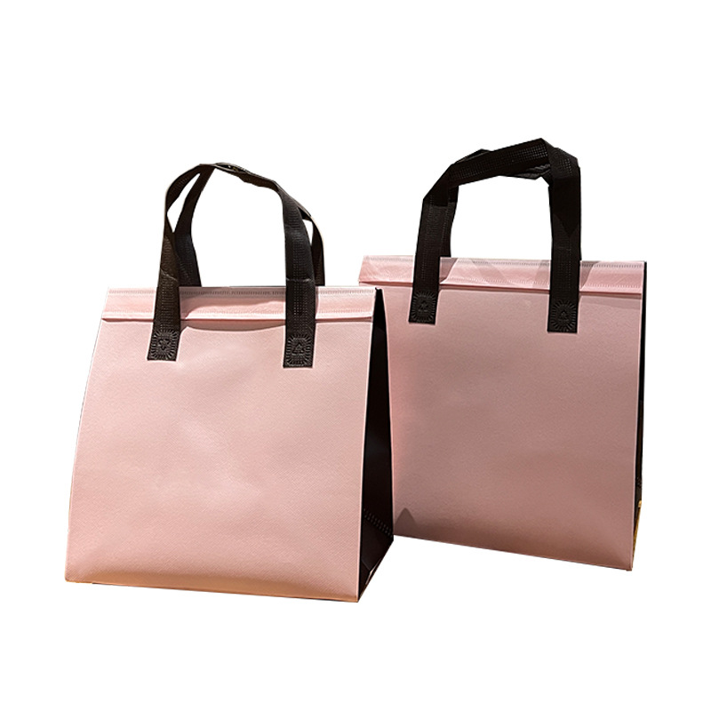 Para llevar bolsa de embalaje al por mayor catering papel de estaño bolso postre leche té bolsa de aislamiento logotipo personalizado barbacoa para llevar bolsa