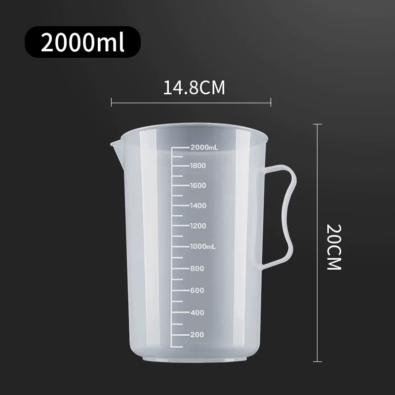 高温耐性ミルクティーショップツール計量カップスケール付きプラスチック食品グレードベーキングキッチン大容量|undefined