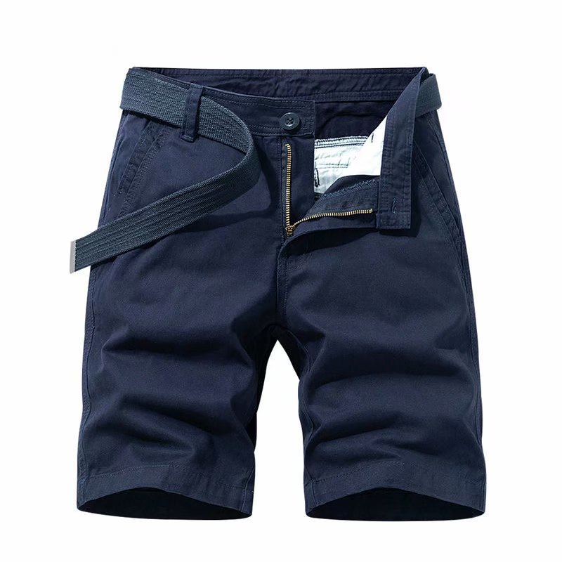 Venta al por mayor verano tendencia de los hombres cinco pantalones de los hombres pantalones cortos casuales de color lavado playa pantalones 5