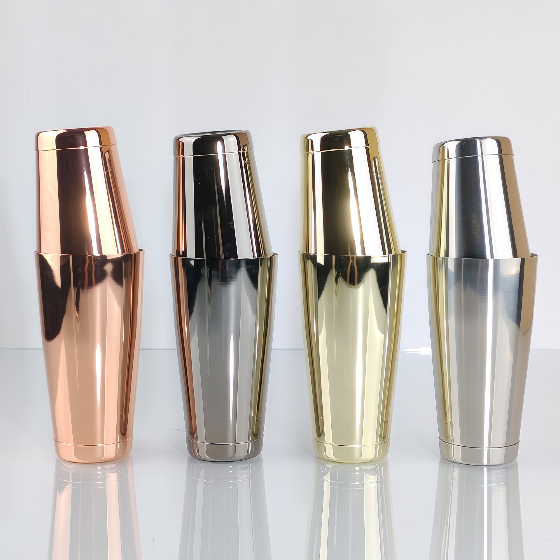 304不锈钢波士顿杯鸡尾酒调杯不锈钢摇酒壶雪克杯厅杯调酒壶