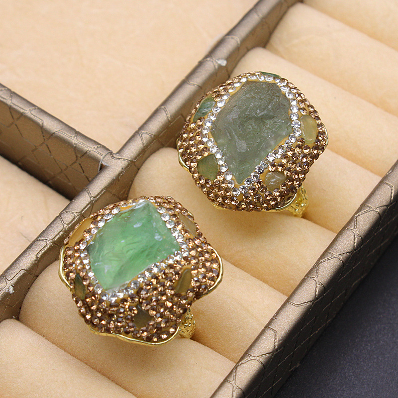 25g Weight Open Rings Classification Adjustable Ring Size 1 Piece Quantity Holiday, Daily Occasion natural stone Material Geometric Pattern Unisex Gender Plating, Healing Design Vintage Style, Classic Style Style Unisex Natural Stone Plating Healing Geometric Open Rings Healing Crystals Jewelry 21