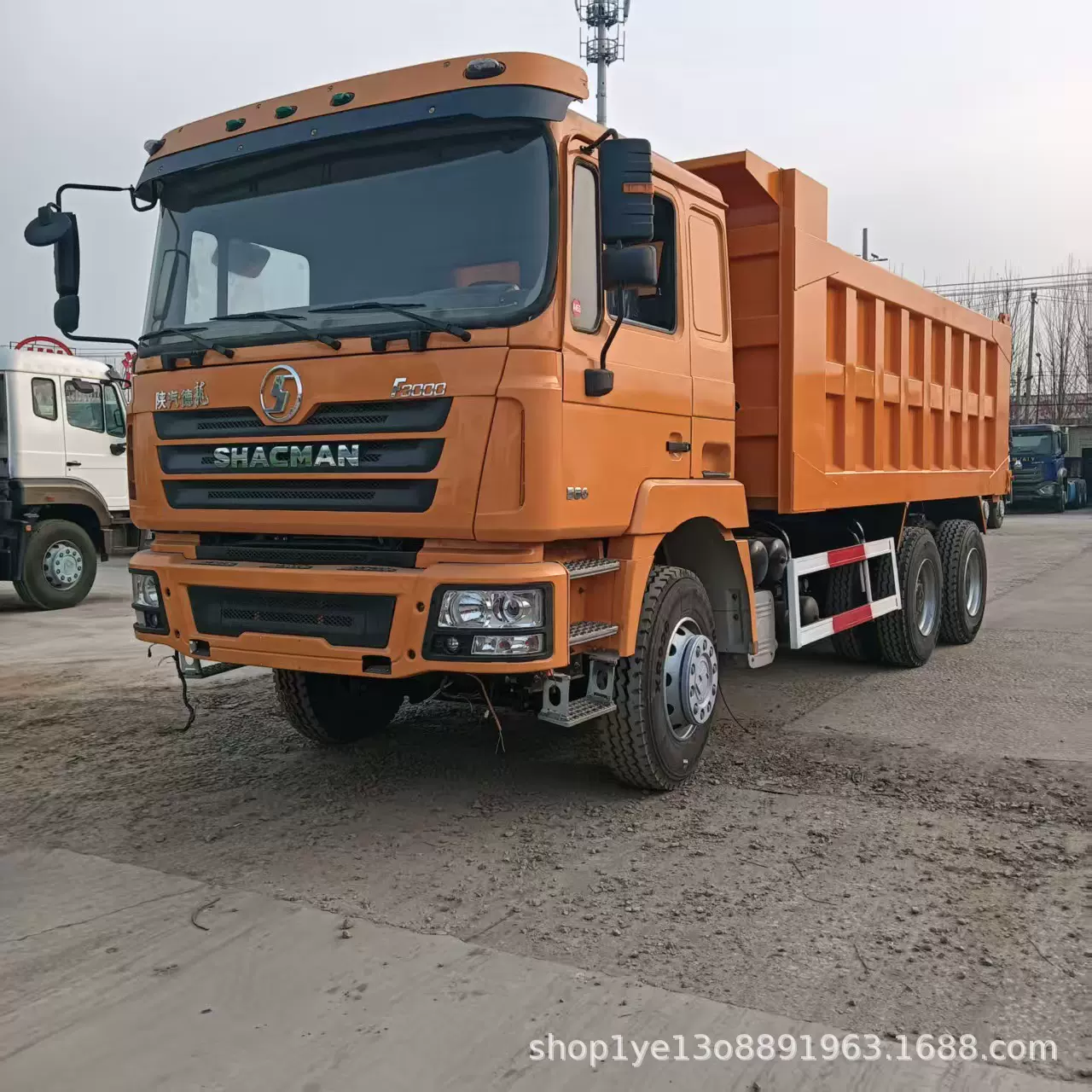 二手后八轮陕汽德龙自卸车出口车型6x4渣土车 国三现货