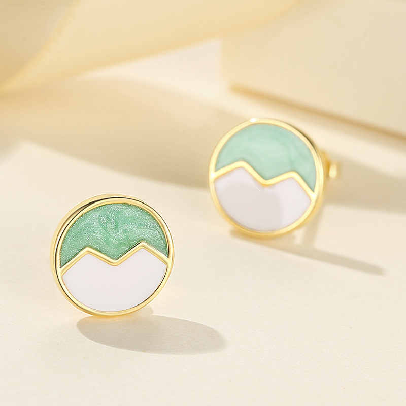 S925 pendientes de plata de ley ola estilo chino pequeño todo partido pequeño fresco pendientes de plata fábrica al por mayor