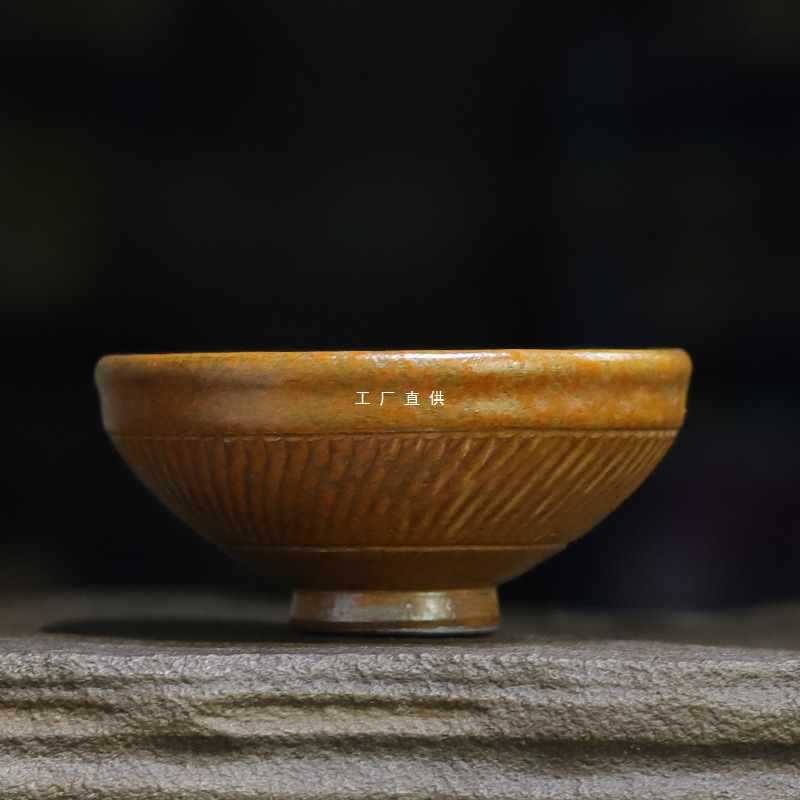 A5L柴燒茶盞窯變茶盞主人杯 粗陶茶杯功夫茶具 宜興紫砂小茶碗