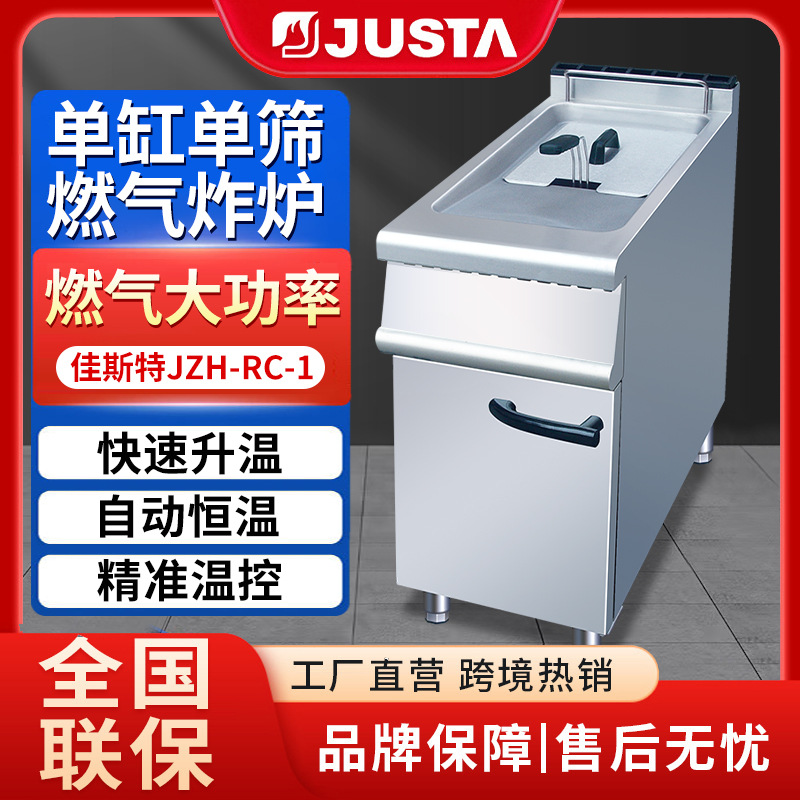 佳斯特立式摆摊用煤气炸鸡炸薯条油炸锅商用大容量燃气电炸炉设备