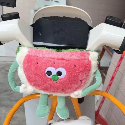 Cute Watermelon Anti-Collision Mat, Electric Vehicle Anti-Collision Protection Mat, Kidsren's Anti-Collision Bag, Baby Anti-Collision Headrest (Elektromobil üçün bamper qoruyucu yastıqlar) - cute-watermelon-elastic-buckle-style